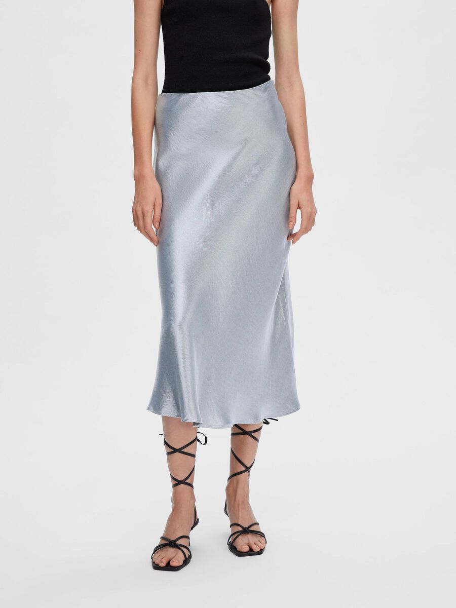 Selected METALLIC MIDI SKIRT, Silver, highres - 16091937_Silver_003.jpg