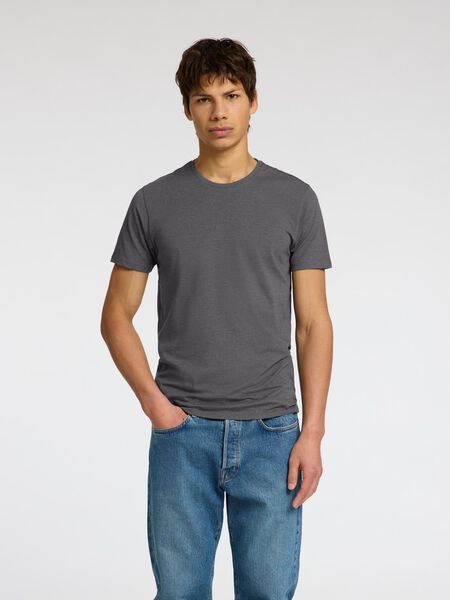 Selected 3-PACK COTTON T-SHIRT, Medium Grey Melange, highres - 16094475_MediumGreyMelange_003.jpg