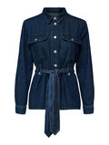 Selected BELTED - DENIM JACKET, Dark Blue Denim, highres - 16070590_DarkBlueDenim_001.jpg