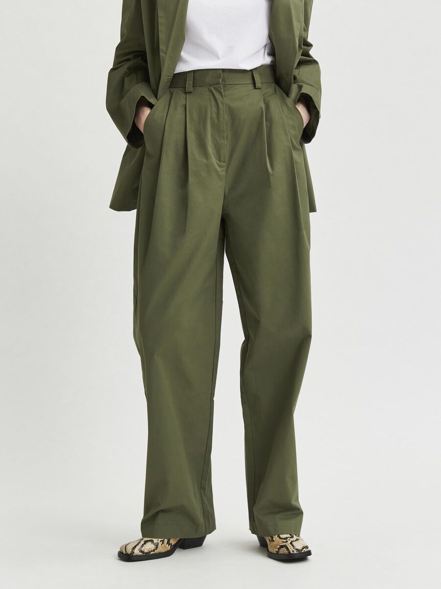 Selected DREW SURDIMENSIONNÉE ET PLISSÉE PANTALON, Laurel Green, highres - 16078780_LaurelGreen_003.jpg