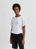 Selected ORGANIC COTTON LOGO PRINT T-SHIRT, Bright White, highres - 16078479_BrightWhite_831312_003.jpg