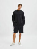 Selected CREW NECK SWEATSHIRT, Black, highres - 16083414_Black_005.jpg