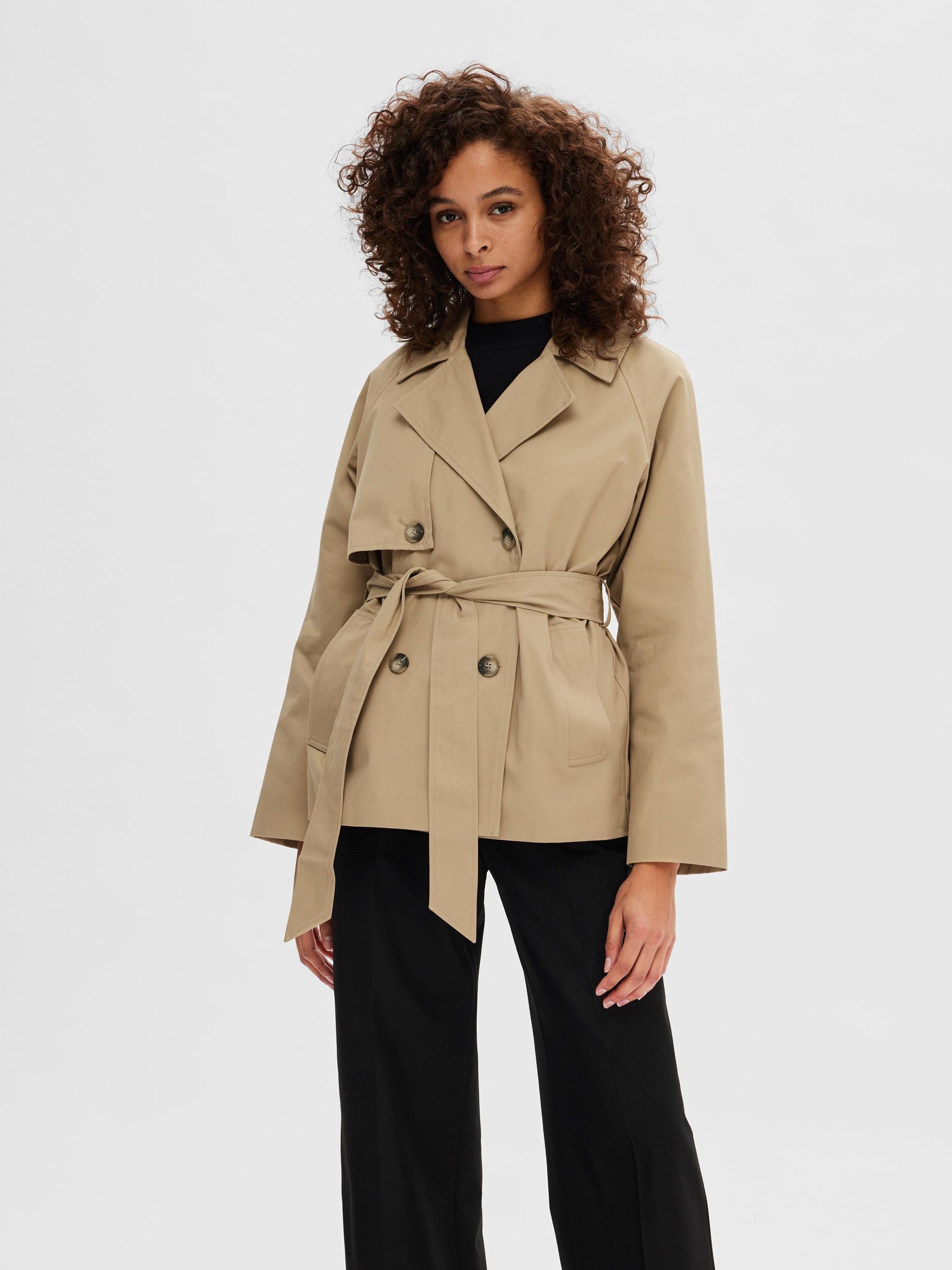 Selected femme sales teddy wrap coat