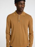 Selected 100% MERINO WOOL KNITTED POLO SHIRT, Chipmunk, highres - 16097823_Chipmunk_008.jpg