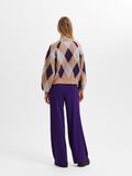 Selected ARGYLE STRIKKET CARDIGAN, Acai, highres - 16086655_Acai_974671_004.jpg