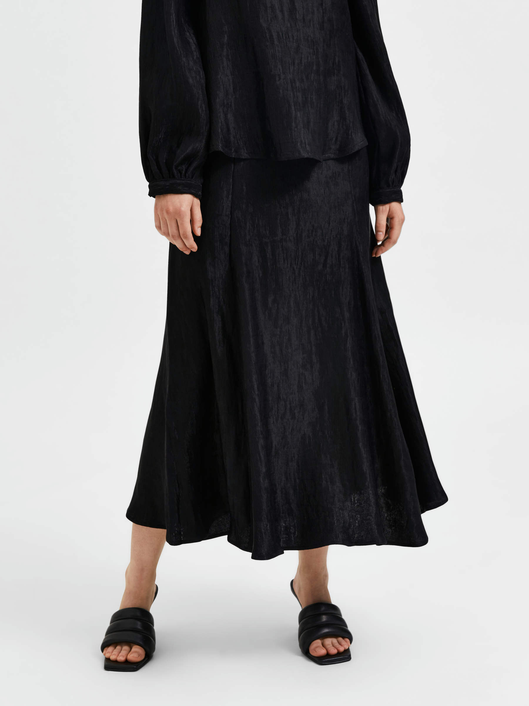 PLEATED MIDI SKIRT Black SELECTED FEMME
