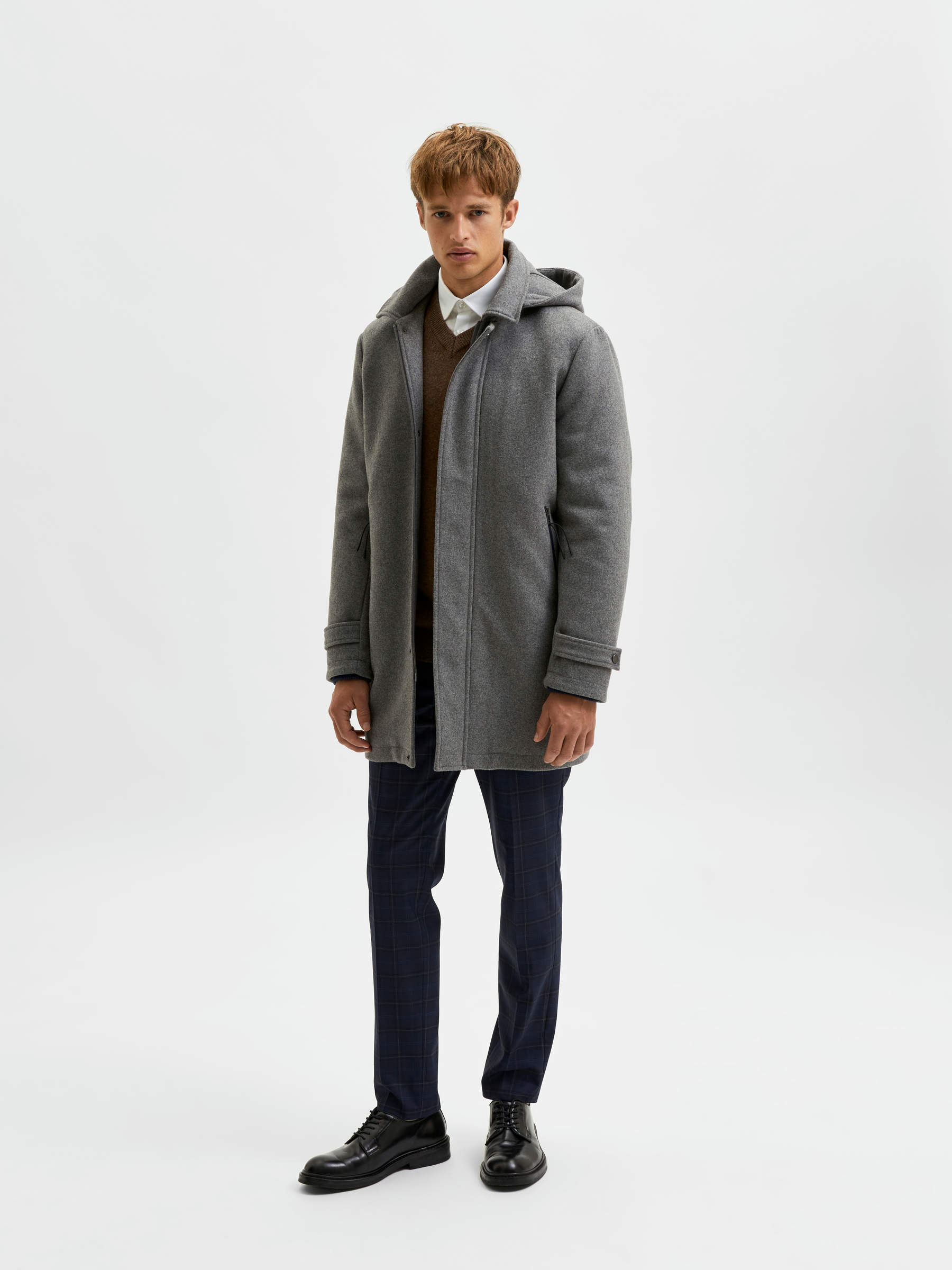 padded wool coat