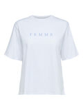 Selected PRINTED CURVE T-SHIRT, Bright White, highres - 16087331_BrightWhite_001.jpg