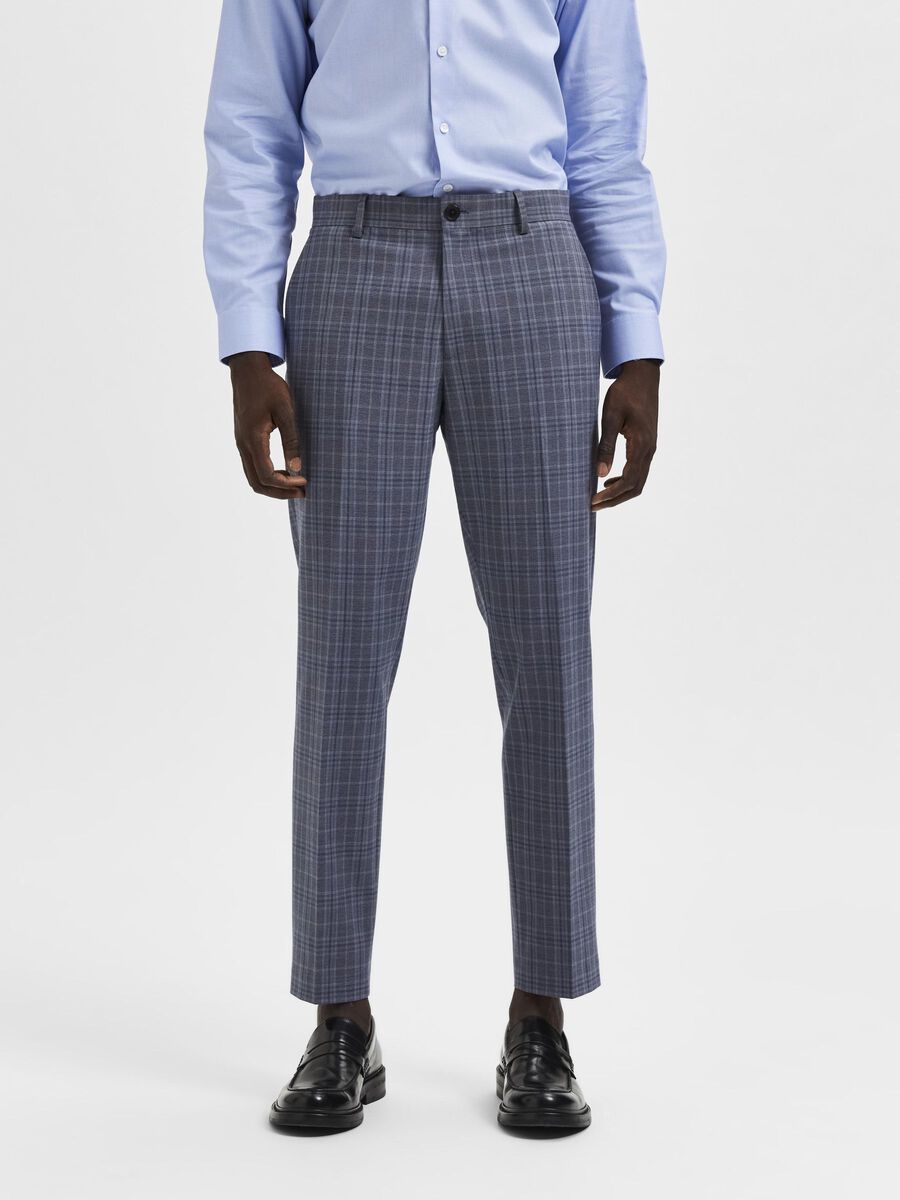Selected CHECKED TROUSERS, Grey, highres - 16087749_Grey_984186_003.jpg