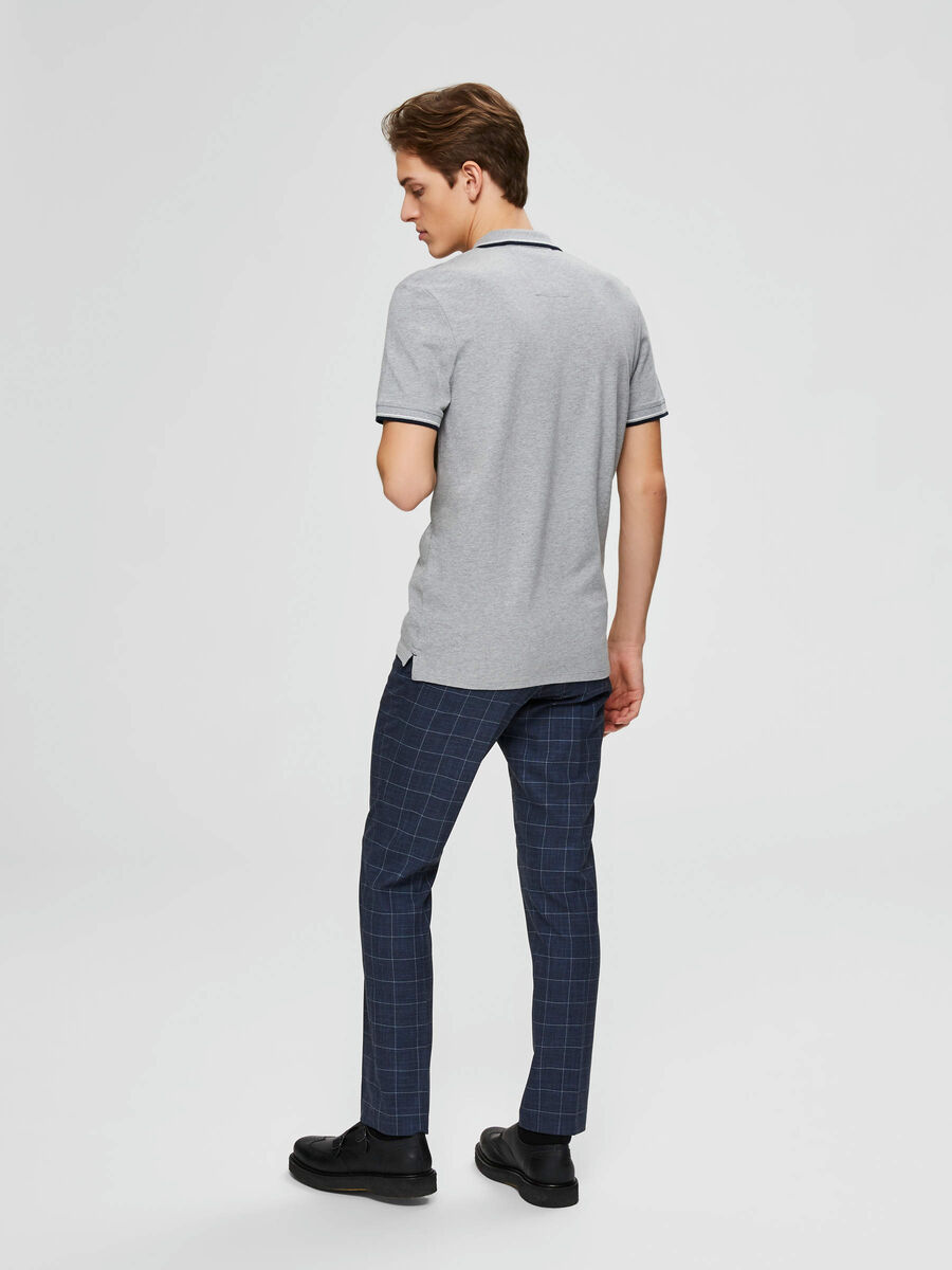 Selected REGULAR FIT POLO SHIRT, Medium Grey Melange, highres - 16062542_MediumGreyMelange_004.jpg