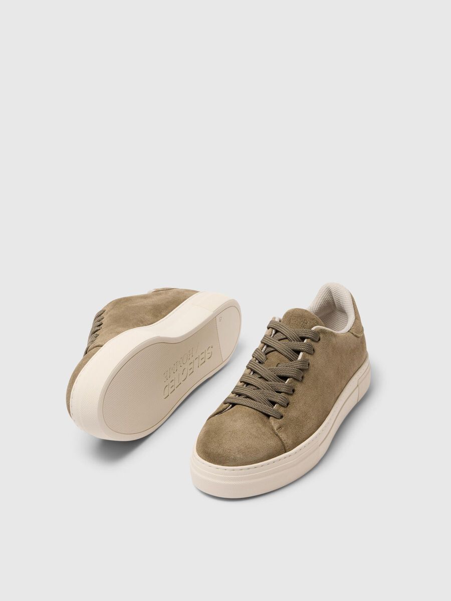 Selected CHUNKY SUEDE  TRAINERS, Grape Leaf, highres - 16095934_GrapeLeaf_004.jpg