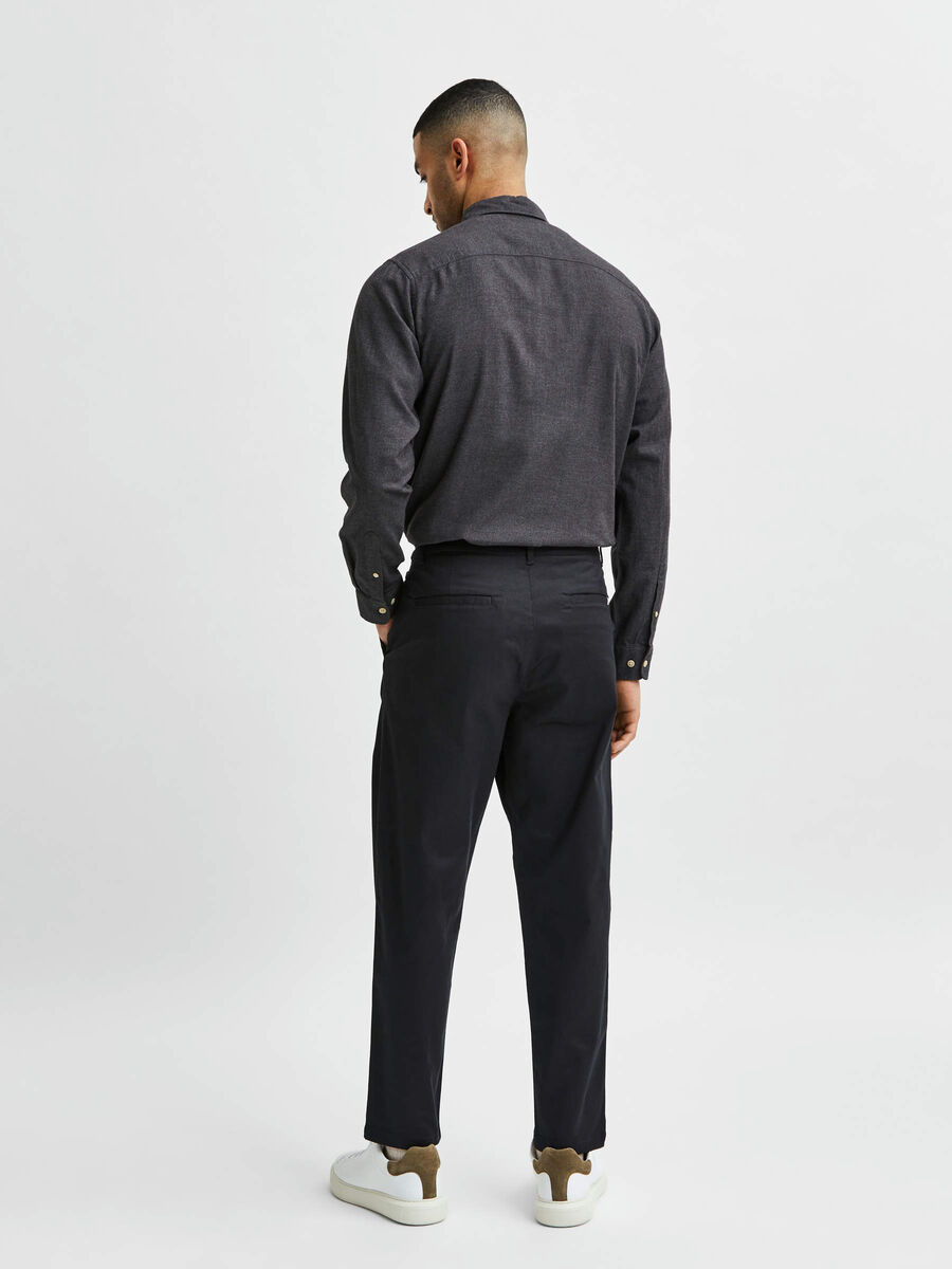 Selected TAPERED CHINOS, Black, highres - 16080158_Black_004.jpg