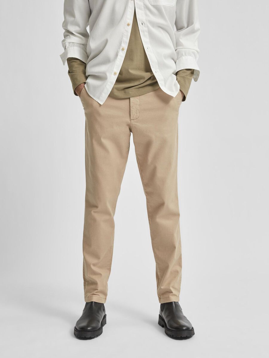 Selected SLIM FIT LEINEN HOSE, Cornstalk, highres - 16076973_Cornstalk_814874_003.jpg