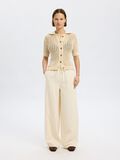 Selected COTON MÉLANGÉ PANTALON À JAMBE AMPLE, Ecru, highres - 16097738_Ecru_005.jpg
