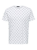 Selected PRINTED REGULAR FIT - T-SHIRT, Bright White, highres - 16072697_BrightWhite_001.jpg