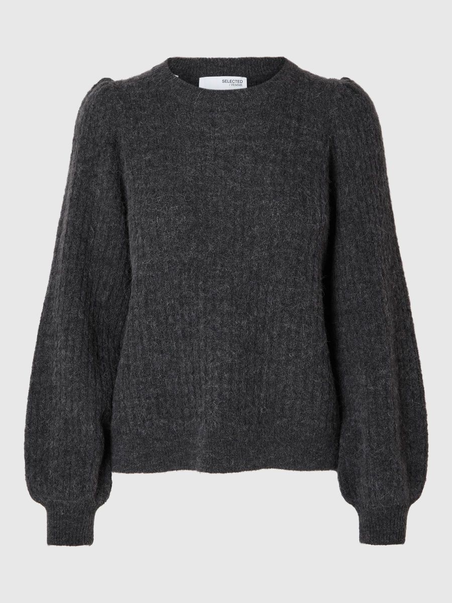 Selected WOOL BLEND KNITTED JUMPER, Volcanic Ash, highres - 16094531_VolcanicAsh_1131277_001.jpg