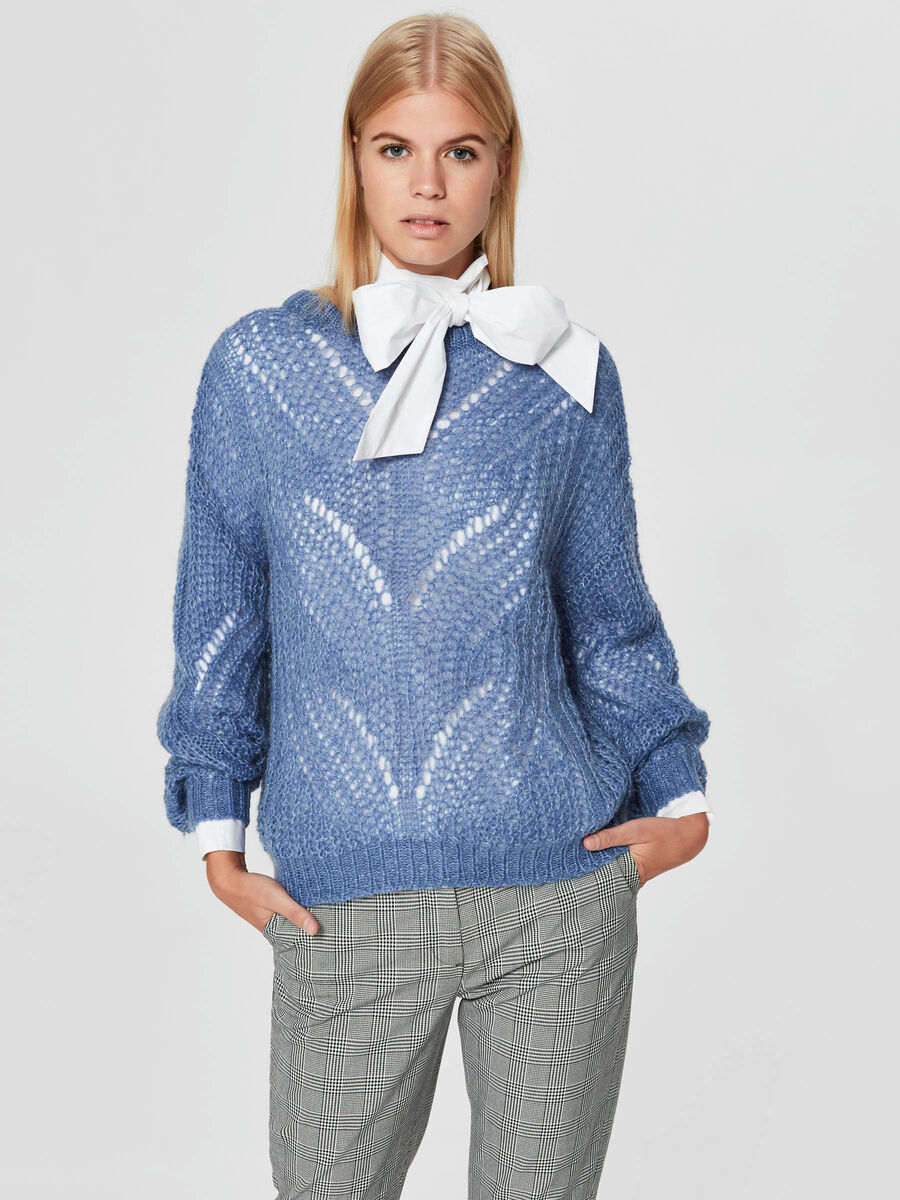 Selected MOHAIRMIX PULLOVER, Dutch Blue, highres - 16060070_DutchBlue_003.jpg