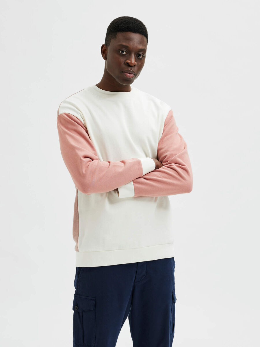 Selected DUAL TONE SWEATSHIRT, Ash Rose, highres - 16084680_AshRose_003.jpg