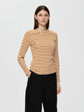 Selected STRIBET LANGÆRMET T-SHIRT, Sudan Brown, highres - 16077379_SudanBrown_820709_003.jpg