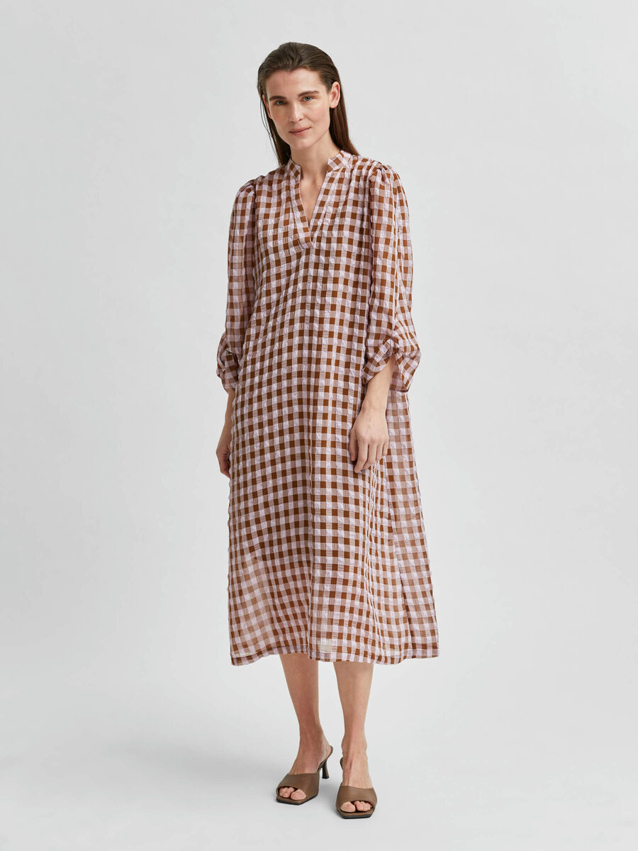 Selected DE CUADROS - VESTIDO MIDI, Fair Orchid, highres - 16076169_FairOrchid_802571_003.jpg
