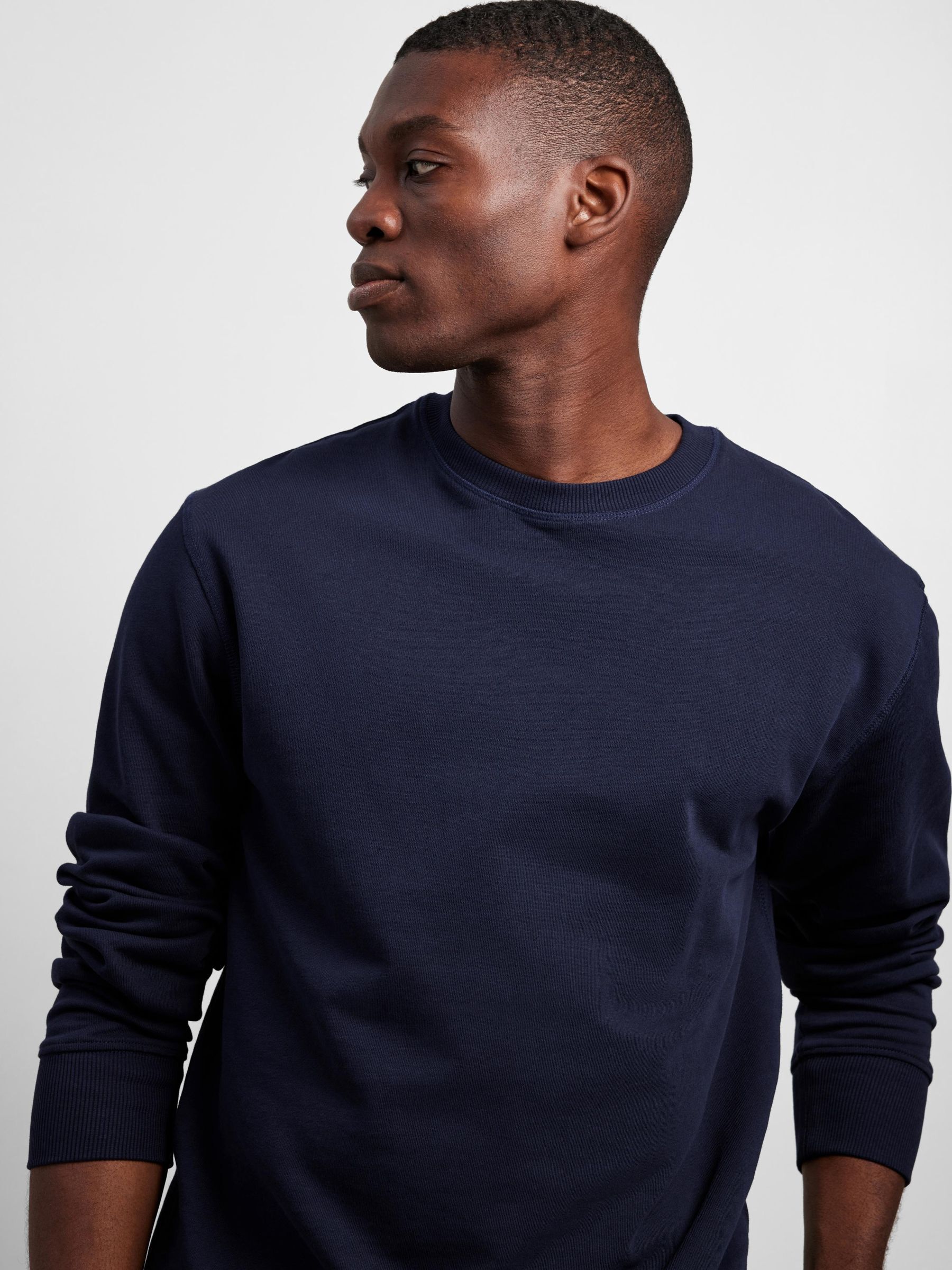 Blue cotton sweatshirt on sale