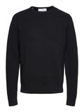Selected MANCHES LONGUES PULL EN MAILLE, Black, highres - 16079928_Black_001.jpg