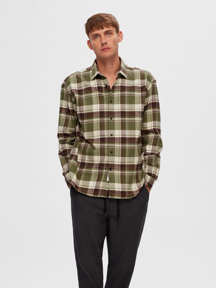 Selected FLANELLE CHEMISE, Burnt Olive, highres - 16090884_BurntOlive_1051831_003.jpg