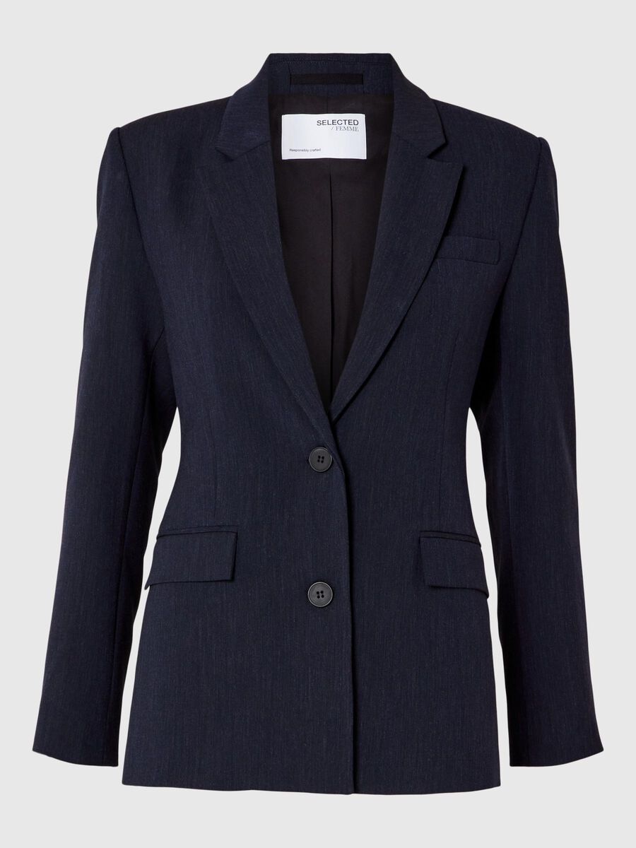 Selected VISKOSEBLANDING KLASSISK BLAZER, Dark Sapphire, highres - 16094290_DarkSapphire_1113797_001.jpg