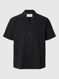 Selected EMBROIDERED SHORT SLEEVED SHIRT, Black, highres - 16097689_Black_001.jpg