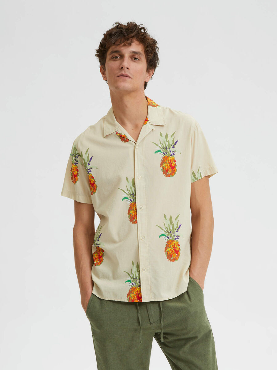 Selected TROPIC PRINT CUBAN COLLAR SHIRT, Pale Banana, highres - 16084699_PaleBanana_932000_003.jpg