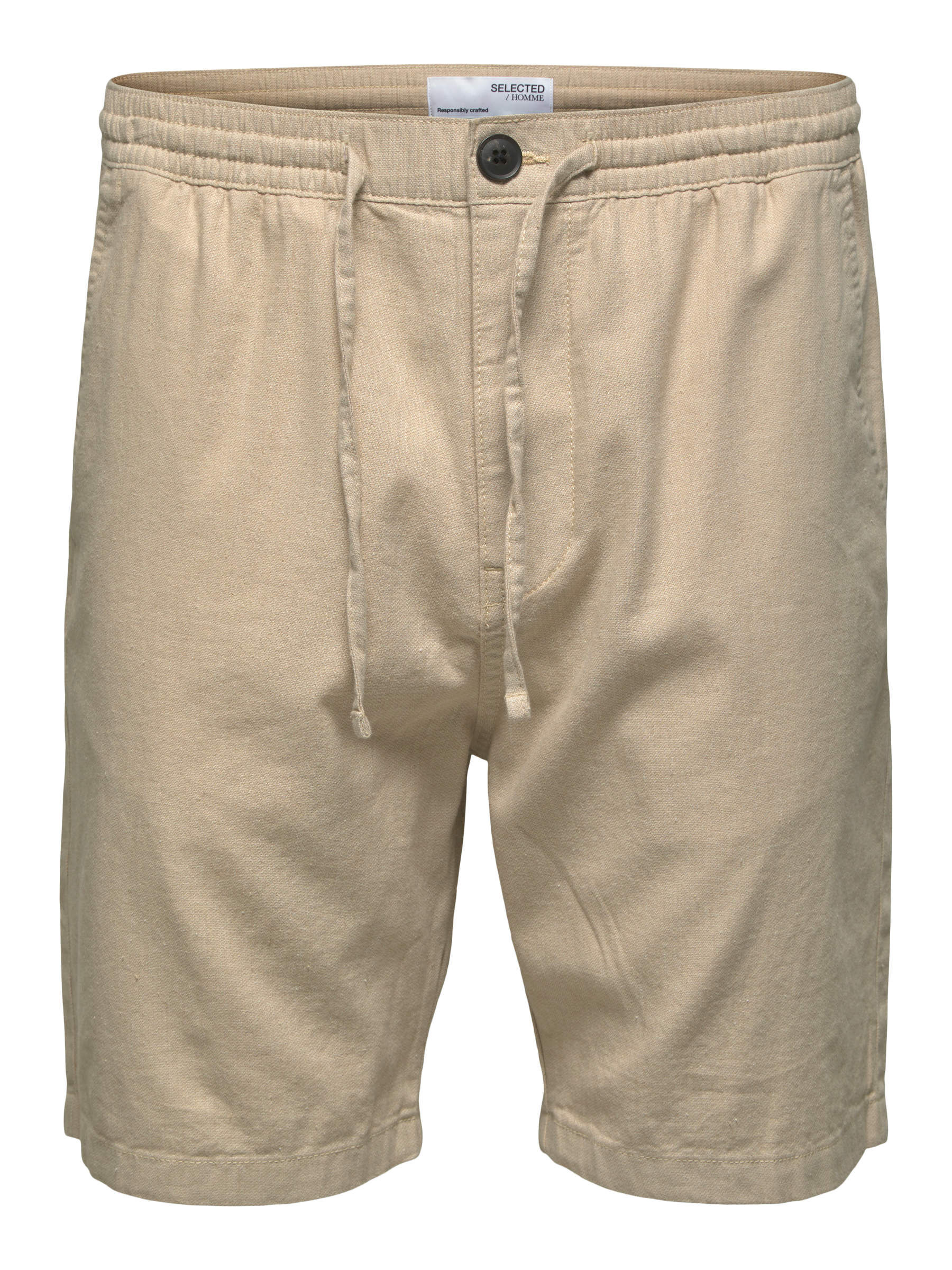 LINEN BLEND SHORTS Brown SELECTED HOMME
