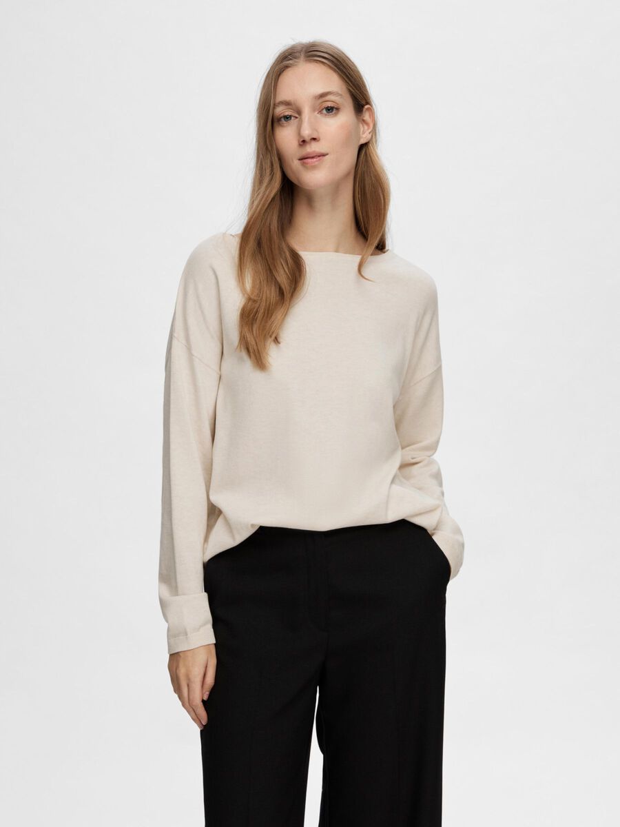 Selected BOAT NECK KNITTED JUMPER, Birch, highres - 16093357_Birch_1097598_003.jpg