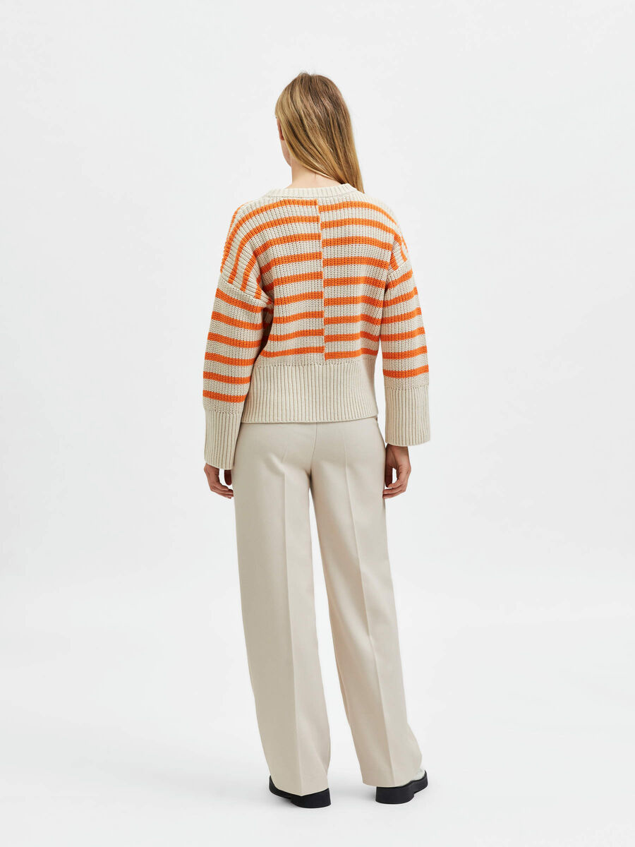 Selected STRIPED KNITTED PULLOVER, Sandshell, highres - 16084358_Sandshell_1008812_004.jpg