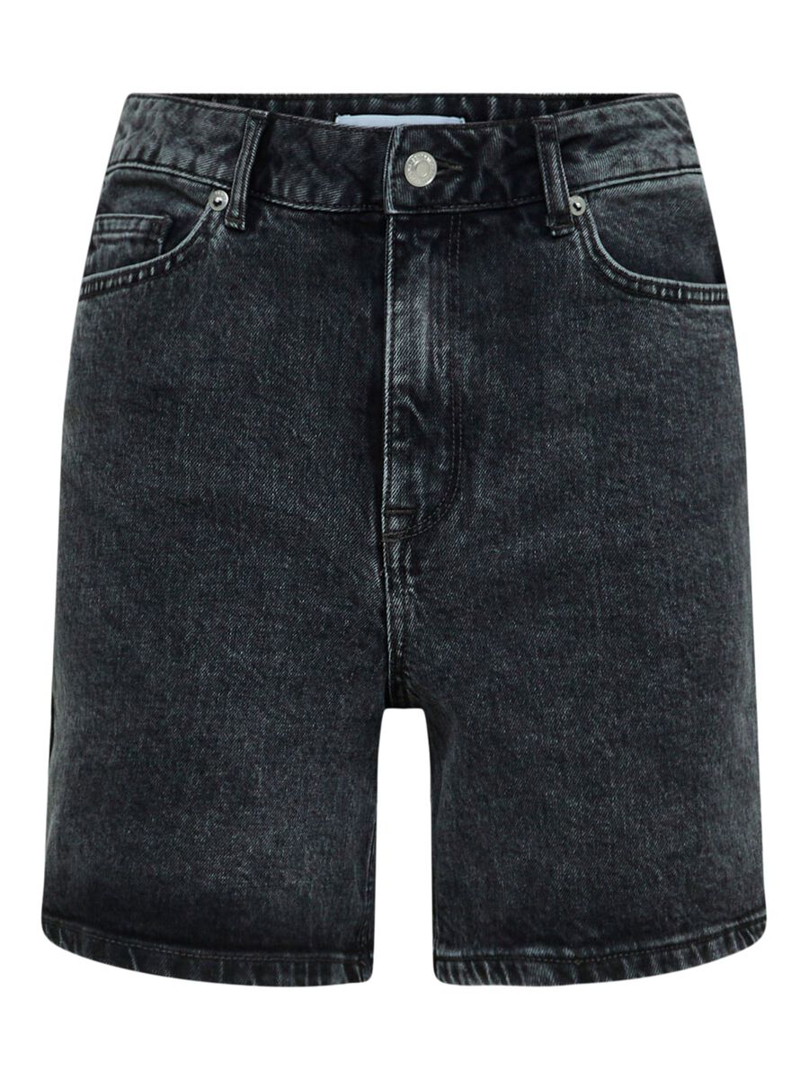 Selected HIGH-WAISTED BLACK DENIM SHORTS, Black Denim, highres - 16089483_BlackDenim_001.jpg