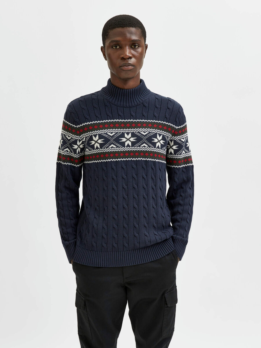Selected HIGH NECK CHRISTMAS JUMPER, Sky Captain, highres - 16081554_SkyCaptain_889028_003.jpg