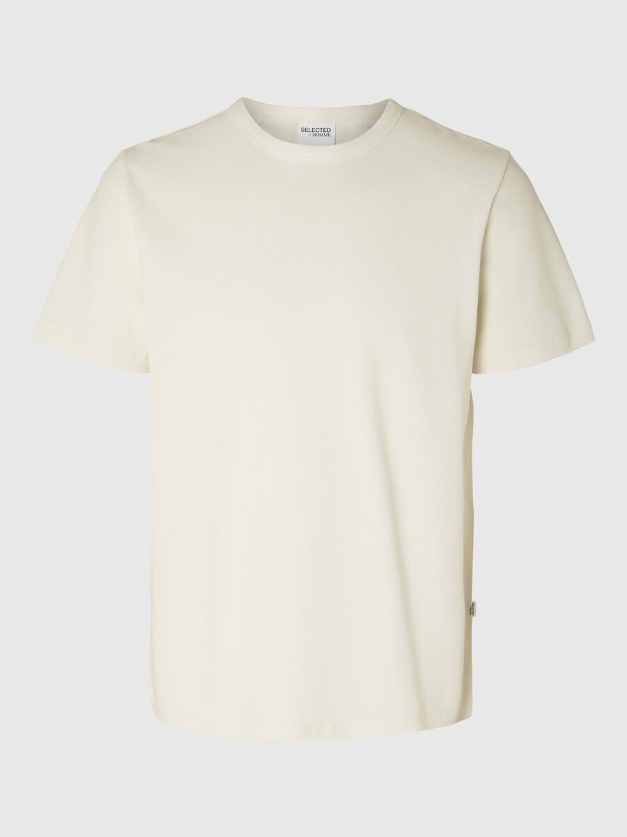 Selected CLASSIC T-SHIRT, Egret, highres - 16089518_Egret_001.jpg