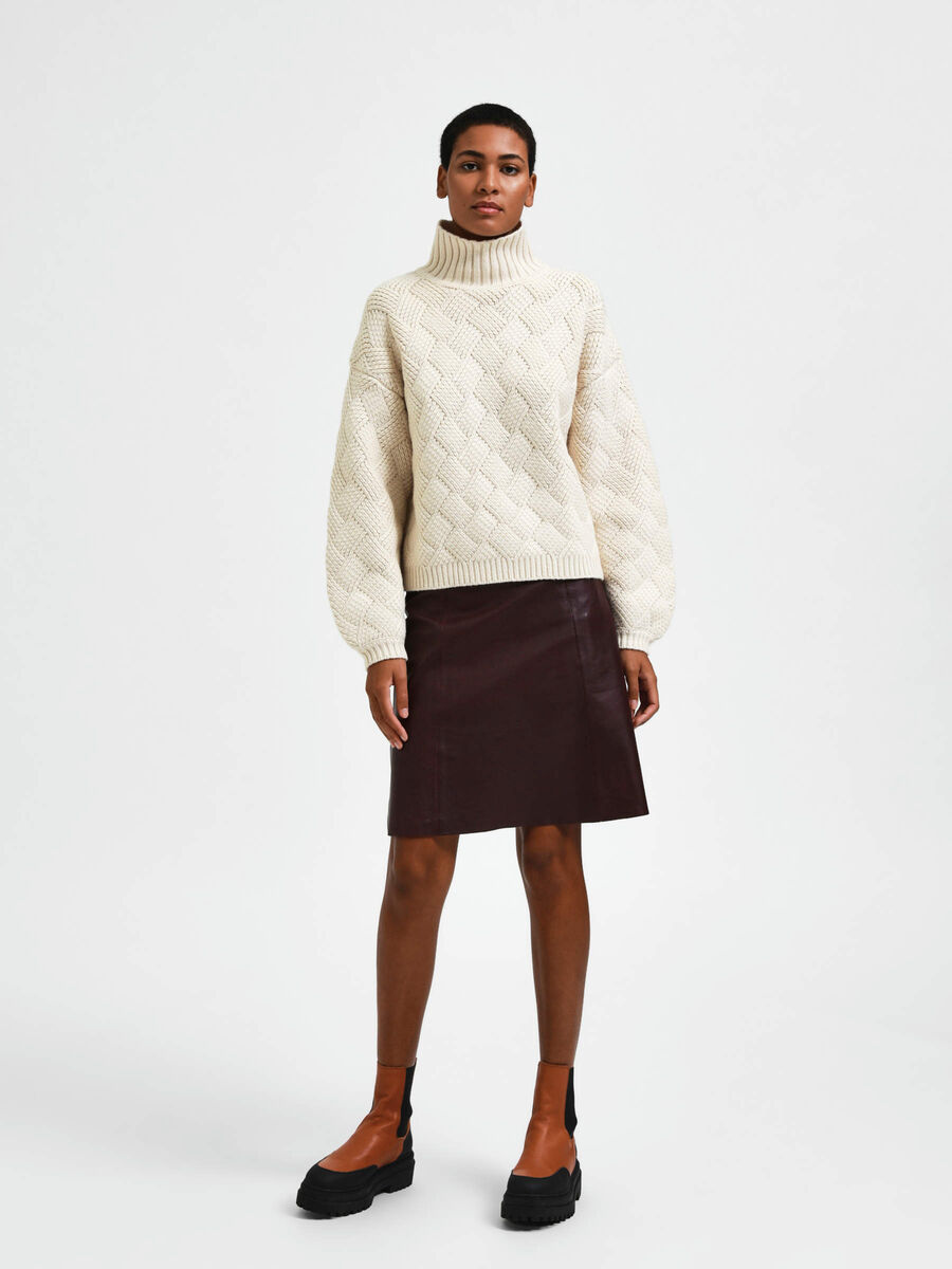 Selected WOVEN KNITTED PULLOVER, Birch, highres - 16087683_Birch_005.jpg