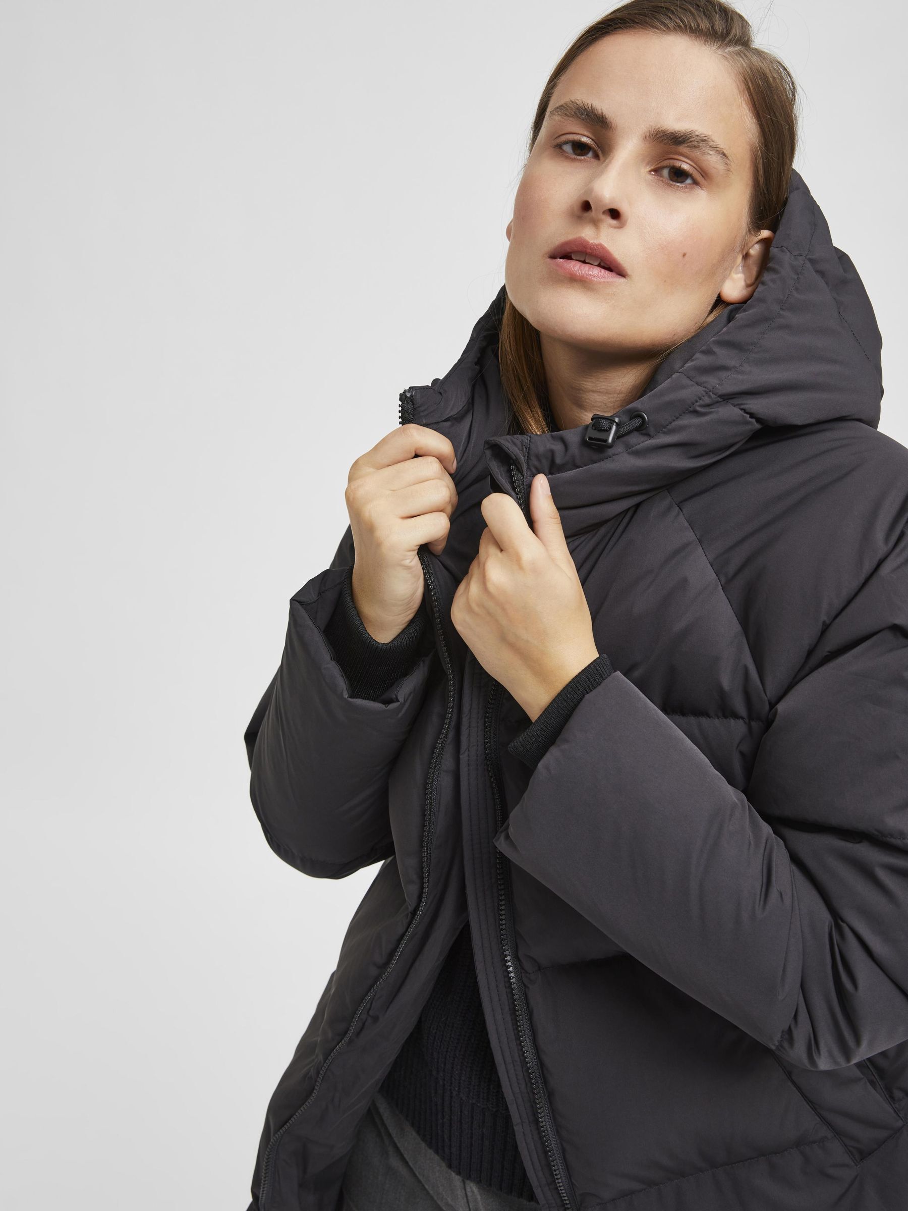black puffer jacket petite