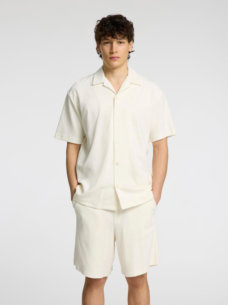Selected CAMICIA A MANICHE CORTE, Egret, highres - 16096778_Egret_003.jpg
