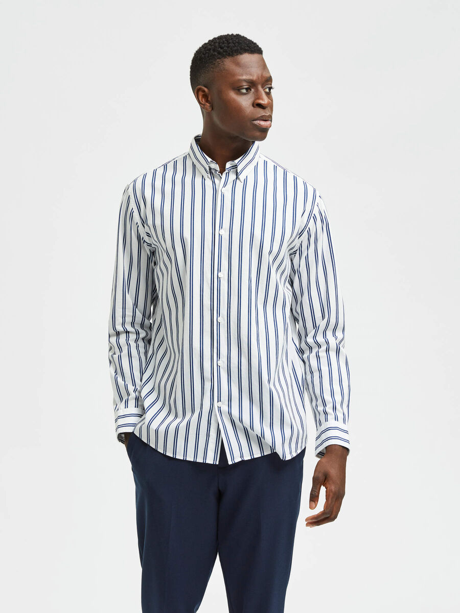Selected STRIPED SHIRT, Bright White, highres - 16082875_BrightWhite_905392_003.jpg