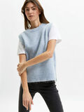 Selected RUND HALSUDSKÆRING STRIK VEST, Cashmere Blue, highres - 16083617_CashmereBlue_915219_008.jpg