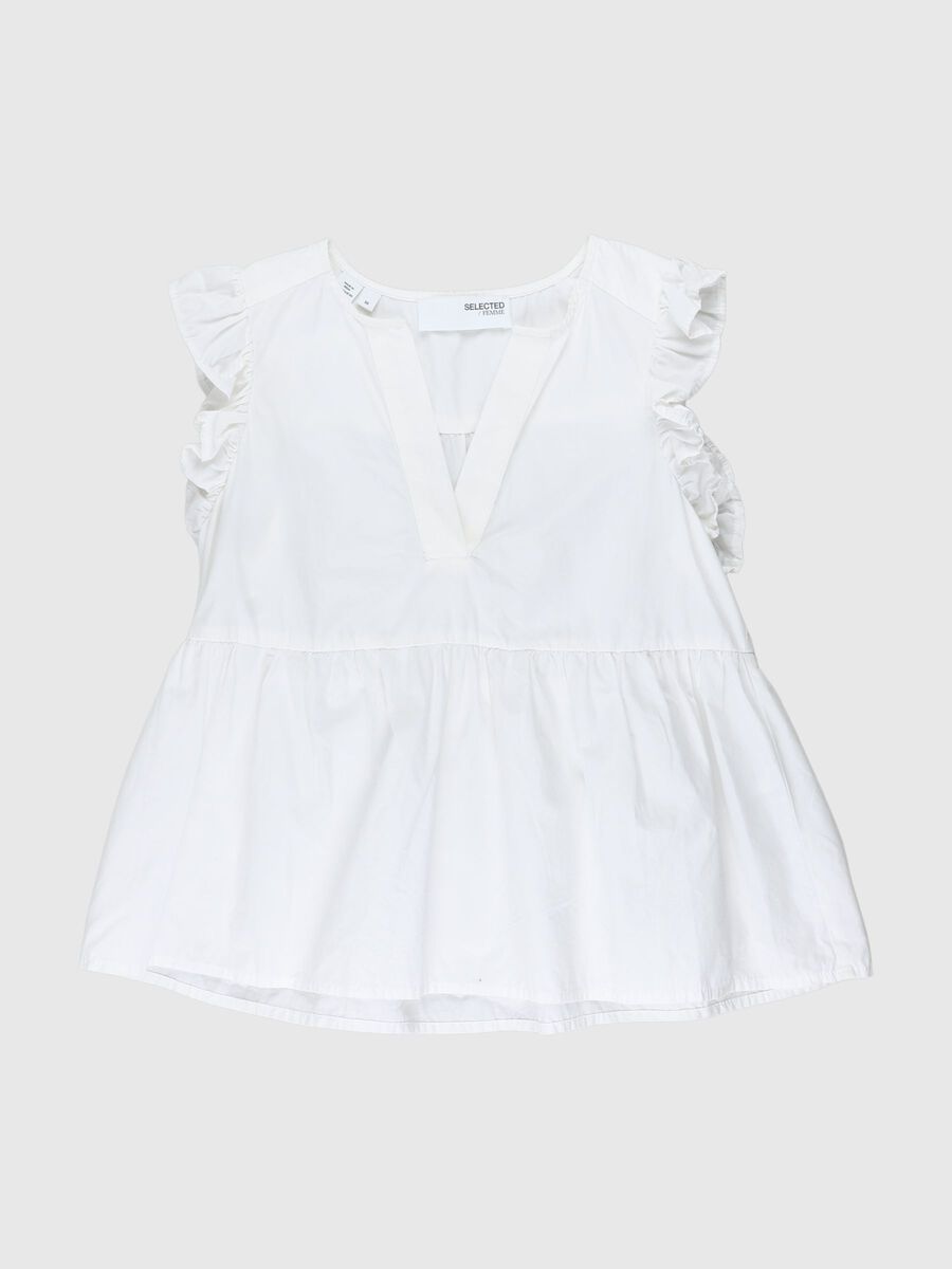 Selected SKÆRINGSLINJE I TALJEN TOP, Bright White, highres - 80000420_BrightWhite_001.jpg