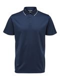 Selected SHORT SLEEVED COOLMAX® POLO SHIRT, Navy Blazer, highres - 16082844_NavyBlazer_001.jpg