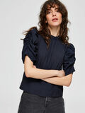 Selected PUFF SLEEVE - BLOUSE, Dark Sapphire, highres - 16076178_DarkSapphire_008.jpg