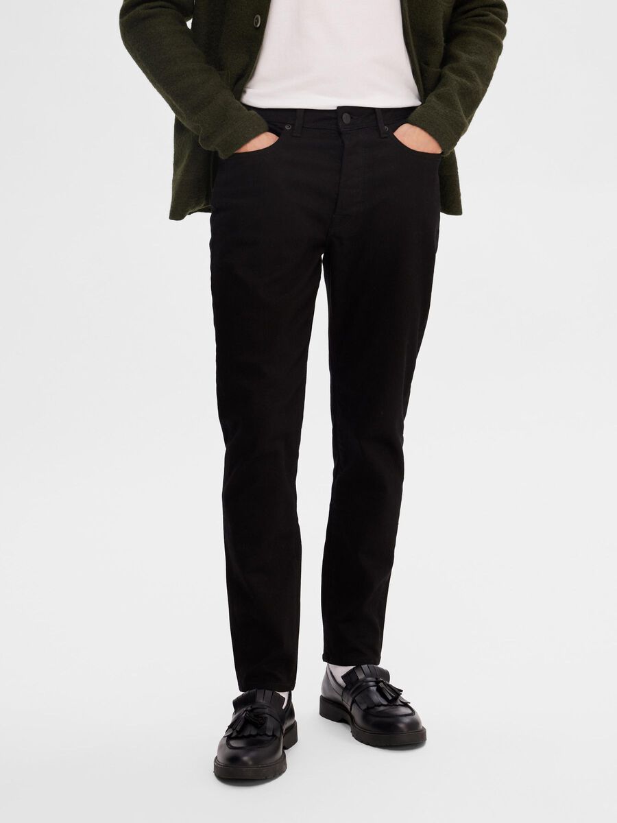 Selected 172 SVART SLIM FIT-JEANS, Black Denim, highres - 16090492_BlackDenim_003.jpg