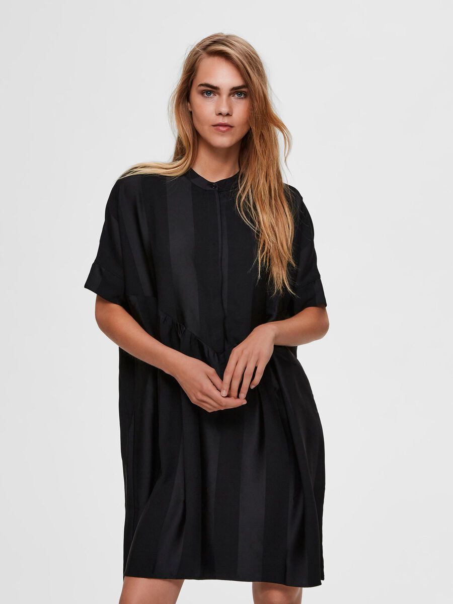 Selected OVERSIZED SATENG MINIKJOLE, Black, highres - 16068194_Black_003.jpg