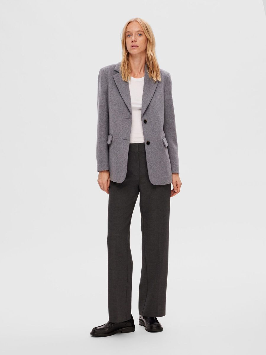 Selected KLASSISCHER EINREIHIGER BLAZER, Light Grey Melange, highres - 16092135_LightGreyMelange_005.jpg