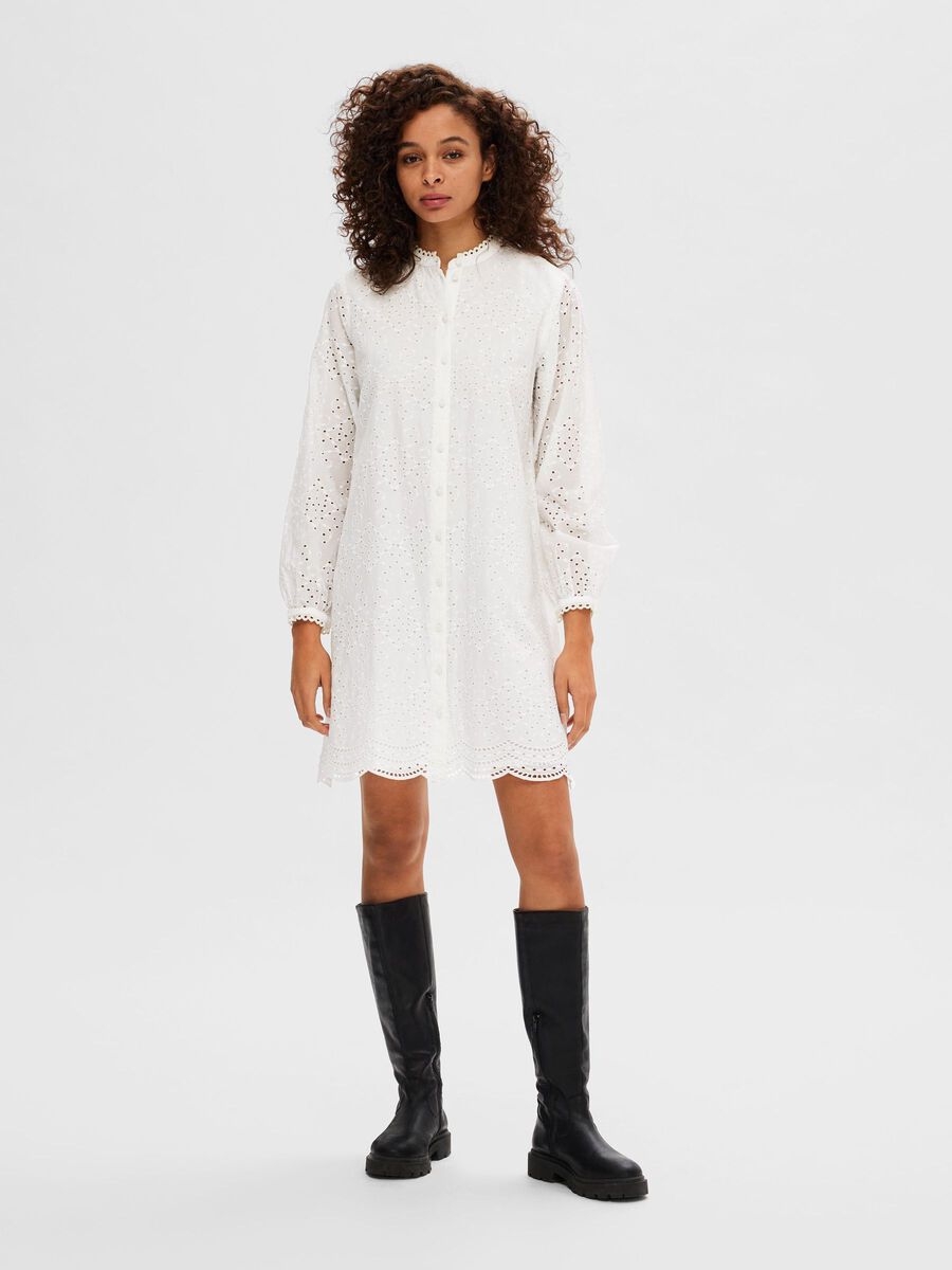 Selected LONG-SLEEVED SHIRT DRESS, Bright White, highres - 16092184_BrightWhite_005.jpg