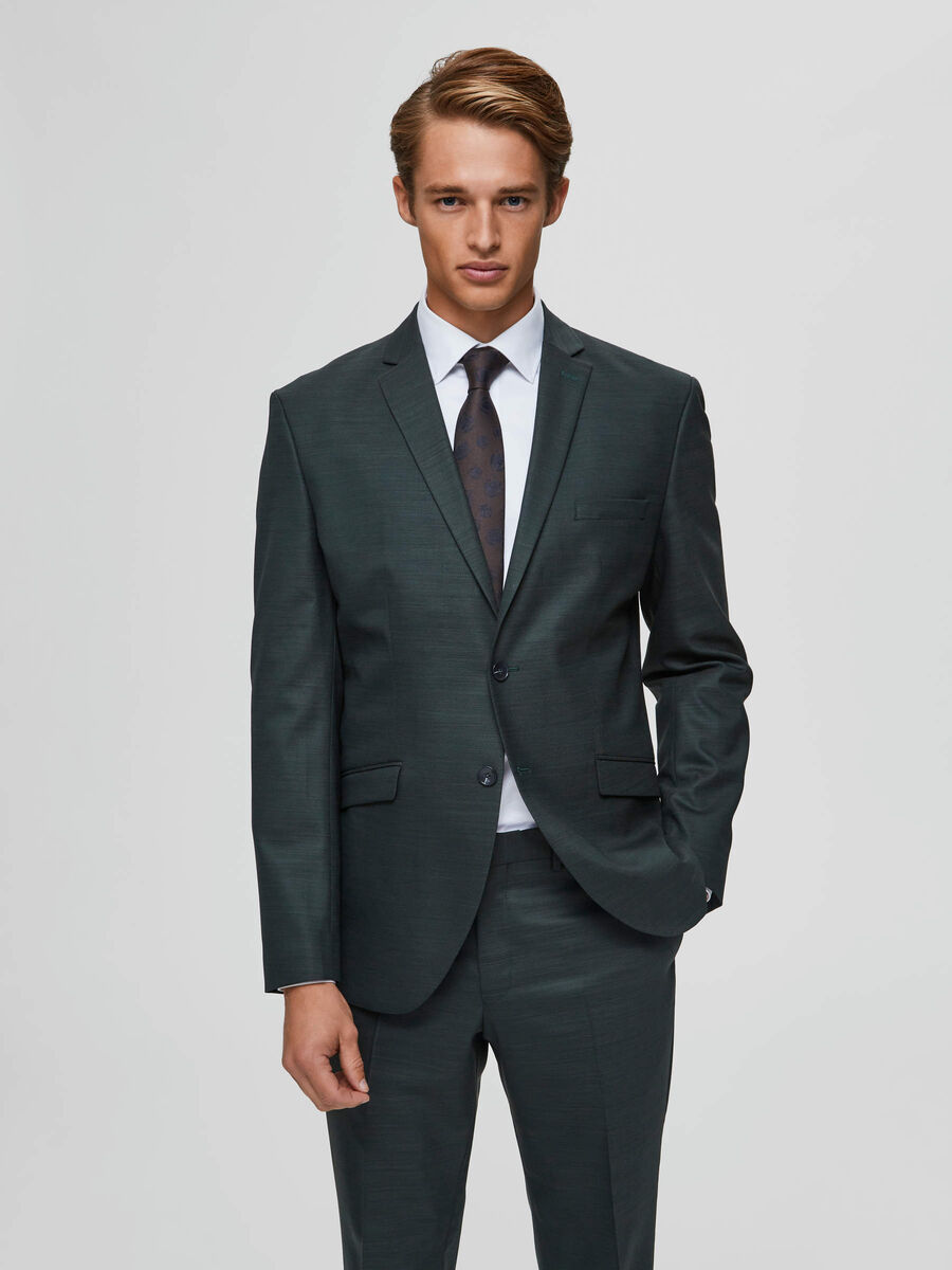 Selected COUPE SLIM BLAZER, Dark Green, highres - 16072365_DarkGreen_003.jpg