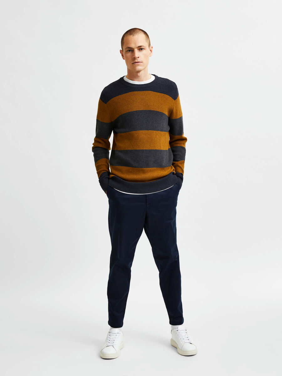 Selected - RAYURES LARGES PULLOVER, Curry, highres - 16079768_Curry_853536_005.jpg